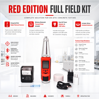 Kit d'impression numérique Taijia TEM-91 pour marteau d'essai du béton avec mallette de transport pour les tests et analyses de résistance en laboratoire
