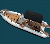 Yacht de luxe Liya de 22 pieds, bateau pneumatique rigide avec coque en fibre de verre, moteur hors-bord, certifié CE, fabriqué en Chine