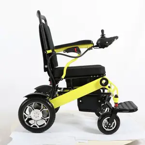 Sedia a rotelle elettrica leggera in alluminio con batteria