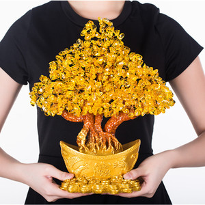 Albero dei Soldi in Resina Cristallina, Bonsai Feng Shui, Decorazione per Ricchezza, per Casa e Ufficio, Regalo, Artigianato Tradizionale Cinese - Product Image 2