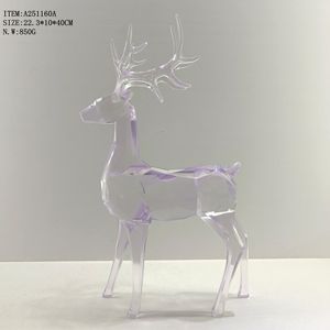 Escultura Moderna de Ciervo y Hada de Cristal, Estatua de Acrílico Grabada, Adornos Navideños para Fines Decorativos - Product Image 2