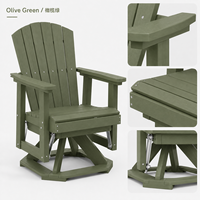Chaise Adirondack en PEHD robuste, pivotante et à bascule, pour extérieur, jardin et patio, vente en gros directe usine
