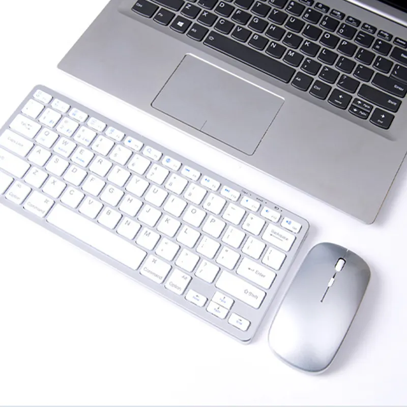 Rechargeable 2.4ghz Super Slim Wireless Keyboard and Mouse Combo Set Desktop Computer Notebook