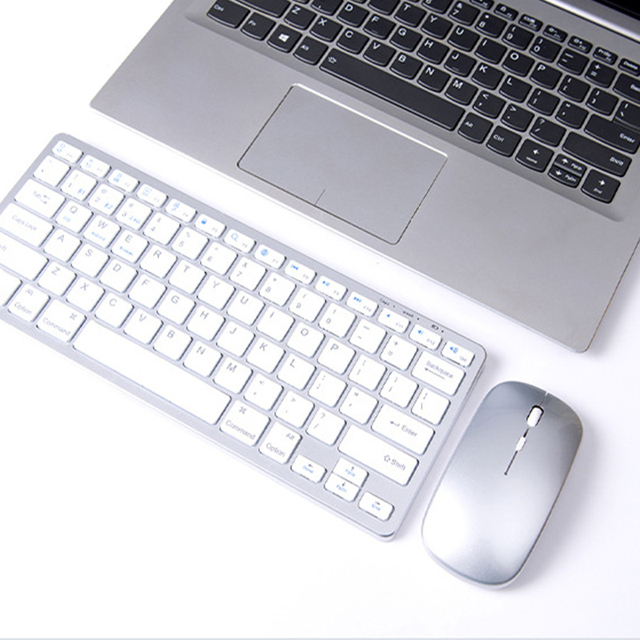 Rechargeable 2.4GHz Mini Slim Wireless RGB Backlit Keyboard and Mouse Combo Set for Notebook Computers in Stock