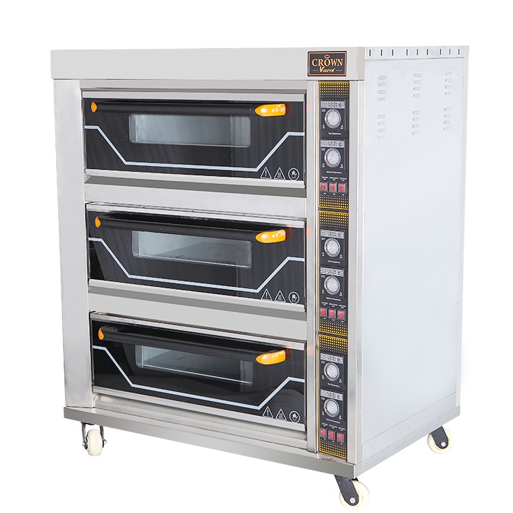 Astar Industrial Oven Manufacturer Commercial Used Black Glass Door 3 Deck 6 Trays Electric Baking Oven Machine