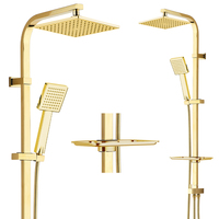 Accessoires de robinetterie murale pour salle de bain, acier inoxydable professionnel SS304, finition chromée, ensemble de douche à effet pluie