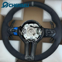 Volant de voiture en faux daim bleu M pour BMW F30 F10 F11F12 F18 F31F32 F45 F16 F06 F01F15 F20 F22 F25 avec palettes de changement de vitesse magnétiques