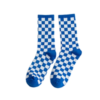 Runnings — chaussettes cousues sur le devant J153 en coton, bas de costume à damier personnalisé, livraison gratuite