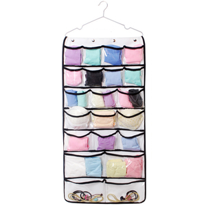 Organisateur de <span class=keywords><strong>placard</strong></span> suspendu avec 42 poches, pour sous-vêtements, bas, soutien-gorge et chaussettes, en tissu non tissé, double face, gain de place - Product Image 4