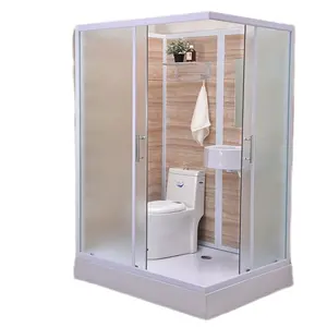 Luxury 1400x110x215cm Clear Glass Sliding Door Toilet Shower Cabin Bathroom Integrated Shower Room