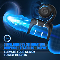 ASDOLL Silikon Mini Penisring Sexspielzeug mit Vibrierender Zunge Klitoris-Stimulator Wasserdicht IPX6 Sicher für Paare & Männer