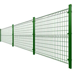 PVC kaplı galvanizli kaynaklı abs 3D dekorasyon duvar çit kalıpları 3d üçgen bükme kavisli tel örgü çit Panel havaalanı için