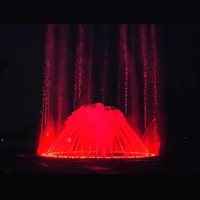 Fuente de acero inoxidable para exteriores, diseño chino, con música y luces de colores, fuente de paisaje exterior con cambio de color.
