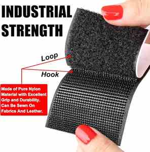 WENHAO Heavy Industrial Strength <b>Adhesive</b> 2in X 8.2ft Single Sided <b>Hook</b> Loop Tape Eco-Friendly Heat-Resistant Durable Nylon - Product Image 4