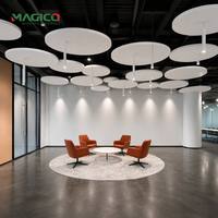 Panneaux de plafond acoustiques en fibre de verre de 15 mm, 2x4, ignifuges, pour projets de bureaux, vente en gros, directement de l'usine
