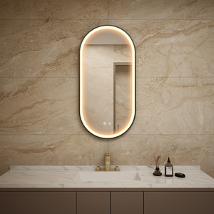 <b>Framed</b> Pill Shape LED Mirror New Arrival Led Mirror <b>Glass</b> Backlit Smart Wall - Product Image 2