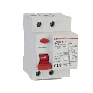 16A 25A 32A 40A 63A B Type 2P Electromagnetic RCCB 1P+N 3P+N 220V 230V 240V 380V 400V 415V ELCB Residual current circuit breaker