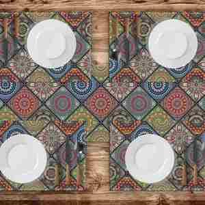 Rustic Vintage Table Runner Flag With <b>Printing</b> Bohemian Tablecloth Wedding Home Decor - Product Image 4