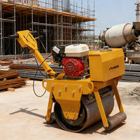 Rouleau vibratoire à tambour unique monté à l'arrière FURD FYL-600, moteur renommé 5,5 CV, pompe hydraulique haute efficacité, force de vibration 15KN, CE