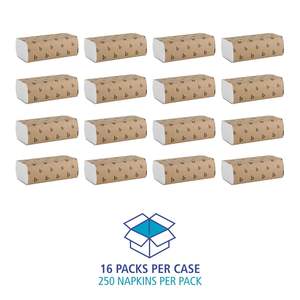 Boardwalk 1-Ply Disposable Bathroom Hand <b>Towels</b> 9 X 9.45 Inches 250 <b>Towels</b>/Pack 16 Packs/Carton White" - Product Image 6