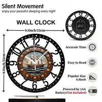 Horloge murale ronde en fer créative de 25 cm pour les passionnés de design