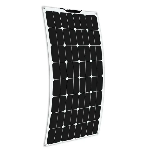 PANEL Surya 100 W Fleksibel, Lampu Kit Semi Panel Surya untuk Karavan Rumah Energi Sel Monokristalin 100 W 100 Watt 12V