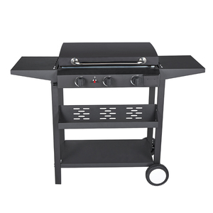 Parrilla de gas propano, plancha de barbacoa de 3 quemadores, estantes de tres capas, plancha superior plana resistente con tapa - Product Image 5