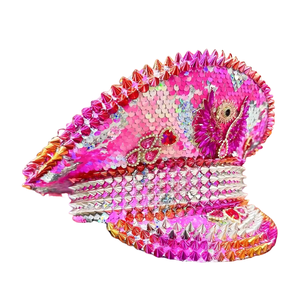 Sombrero de Capitán Steampunk con Pedrería y Logotipo Personalizado, Bajo MOQ, Ideal para Noches de <span class=keywords><strong>Fado</strong></span> y Fiestas Musicales en Lisboa - Product Image 5