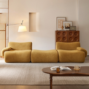 Premium Luxury Apartment Living Compressed Sofa Sponge Velvet Fabric Convertible L-Shaped Corner Sectional Modular Design - Product Image 4