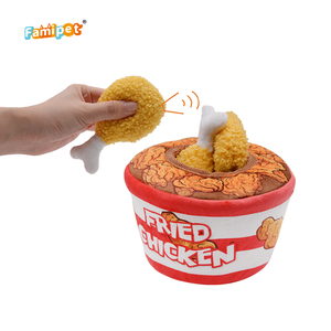 ของเล่นสุนัขแบบนุ่มรูปไก่ทอด ซีรีส์ดีไซน์ใหม่จาก Famipet Wholesale ของเล่นบีบมีเสียงสำหรับสัตว์เลี้ยง - Product Image 3