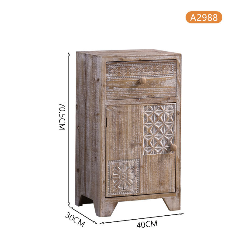 ตู้ลิ้นชักไม้จริง - A2637