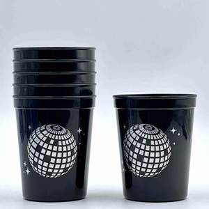Vasos Reutilizables de 16 oz para Fiestas Disco, Divertidos y Elegantes, Portátiles, Impresos con Serigrafía, Personalizados con Marca, de PP, para Bebidas Promocionales en Eventos - Product Image 3