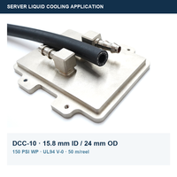 Manguera de refrigerante EPDM negra YUTE DCC-10 de 5/8 pulgadas de diámetro interior, 150 PSI, UL94 V-0, flexible para enfriamiento de moldes en centros de datos y servicios de corte