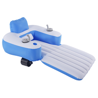 Flotador de Lujo Motorizado Personalizado para Piscina, Material de PVC Inflable, con Tubo de Agua y Colchoneta Flotante para Diversión