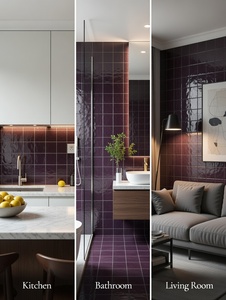 Carreaux Zellige Artisanaux Émaillés à la Main 12mm Couleurs Personnalisées pour Sol/Mur d'Appartement Design Intérieur Rustique Moderne - Product Image 3
