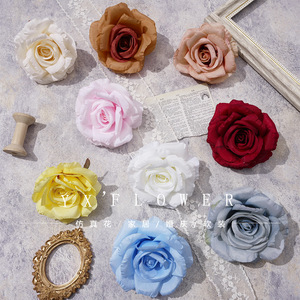 Yixuan - Cabeza de Rosa Redonda de Seda, Flor Artificial para Decoración de Bodas y Hogar - Product Image 1
