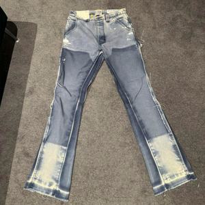 Jeans en denim délavé rétro pour homme de haute qualité, tendance rétro Y2K et mode urbaine décontractée, tendance hip-hop, streetwear - Product Image 1
