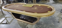 Table de poker de jeu de style européen Pieds en bois Casino de luxe Table de poker Texas Holden Table de jeu de hasard