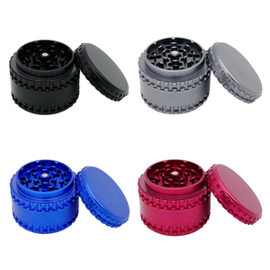 מותאם אישית לוגו חדש 4 שכבות אלומיניום צמחים טבק הרב מטחנות מגנט מטחנות עישון - Product Image 2