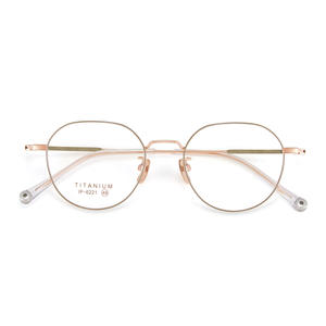 Monture de lunettes ovale en titane 6221 unisexe, monture intégrale, plaquettes de nez antidérapantes, verres en acrylique, origine Danyang - Product Image 1