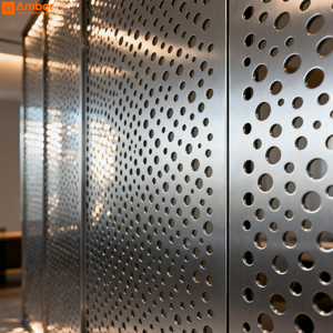 Panneaux de façade en aluminium sur mesure, tôle perforée décorative à motifs pour revêtement mural extérieur commercial - Product Image 1
