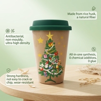 Tasse à café réutilisable personnalisée pour barista, en coque de riz, compatible avec les normes standard