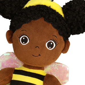 Muñeca de Peluche Personalizada con Alas, Muñeca de Peluche Negra Africana para Bebés y Niños, Regalos, Muñeca de Niña Peluda - Product Image 5