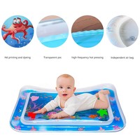 Tapis d'éveil gonflable pour bébé, pour le temps sur le ventre et les jeux aquatiques, pour enfants (matériau PVC, usage domestique)