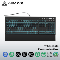 Clavier de jeu mécanique USB filaire RGB, rétroéclairé LED, ergonomique, ambidextre, multi-touches, Plug & Play – Nouvelle Offre Promotionnelle