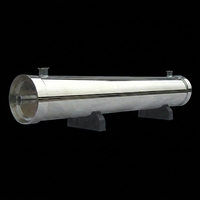 Boîtier de membrane RO en acier inoxydable poli long SS304 316L 8 pouces 8040 8080 80200 80240