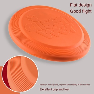 Çevre dostu TPU uçan daire yumuşak Pet eğitim ve köpekler için katı desen ile interaktif hareket oyuncak - Product Image 3