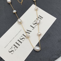 2025 nouveau collier de perles d'eau douce de conception Simple plaqué or bijoux pour dames