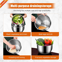 Stainless Steel Salad Spinner Fruit Washer Quick Spinner for Householder Vegetables and Pasta Fries Small Salad Spinner