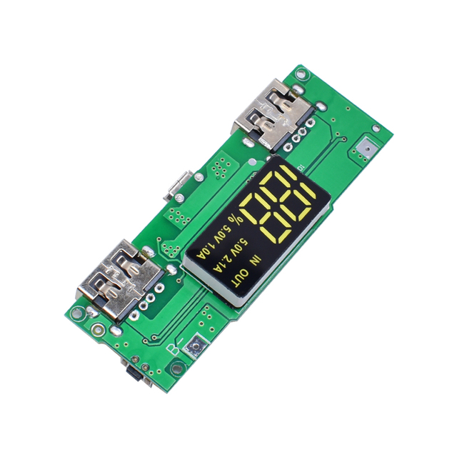 Dual USB 5V 2.4A Micro/Type-C LED USB Mobile Power Bank 18650 Charging Module Lithium Battery Charger Board Circuit Protection